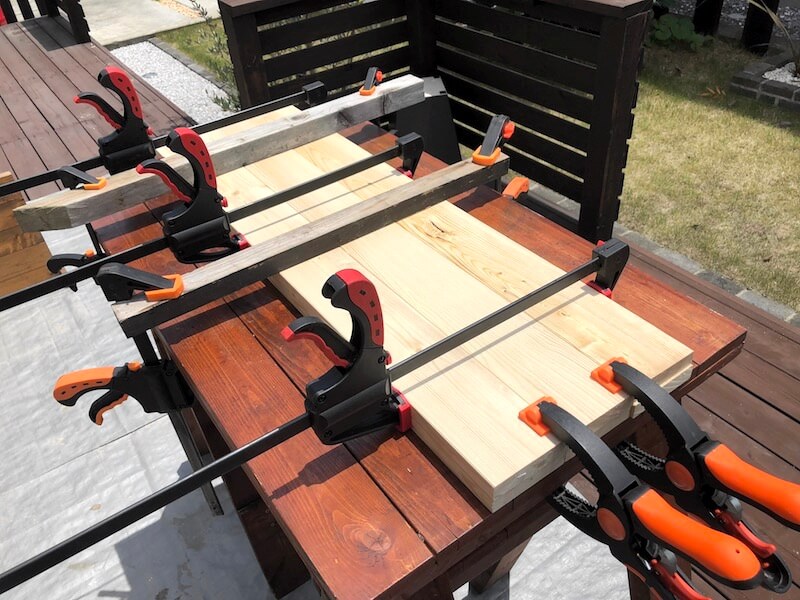 キャンプシェルフDIY　棚板2