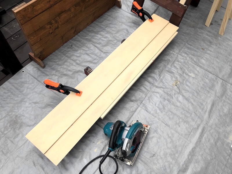 キャンプシェルフDIY　棚板3