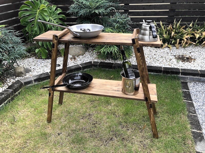 キャンプシェルフDIY　完成1