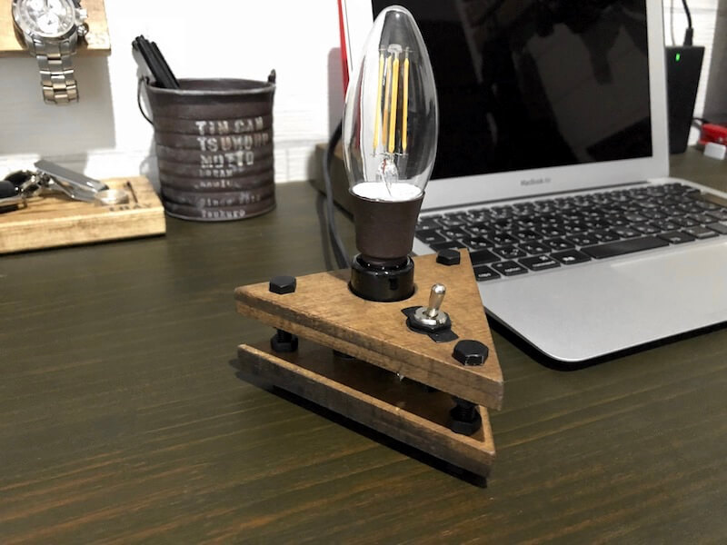 LEDビンテージスタンドライト　完成2