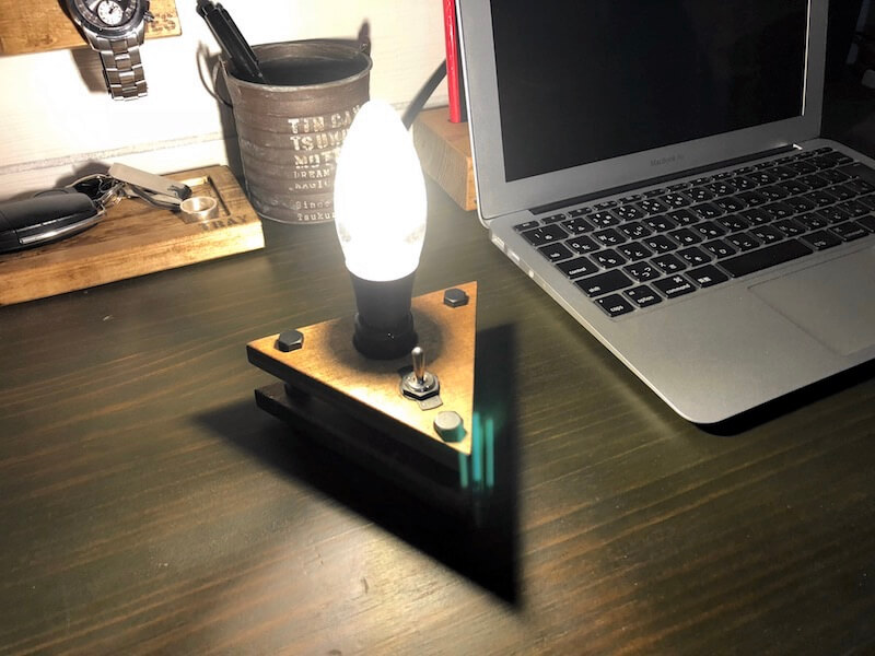 LEDビンテージスタンドライト　完成3