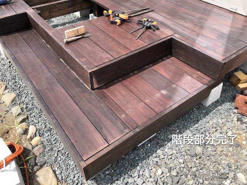 ウッドデッキ 床貼り9