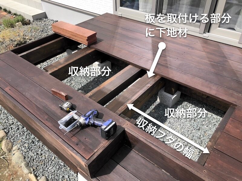 ウッドデッキ 床貼り10