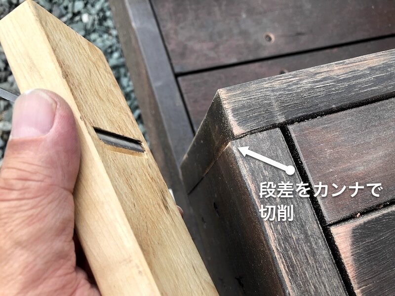 ウッドデッキ 床貼り11