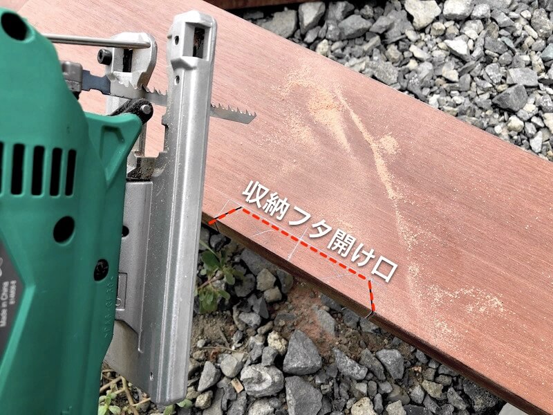 ウッドデッキ 床貼り15