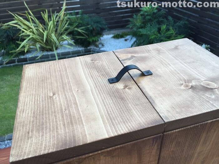 木箱DIY　取手の取り付け