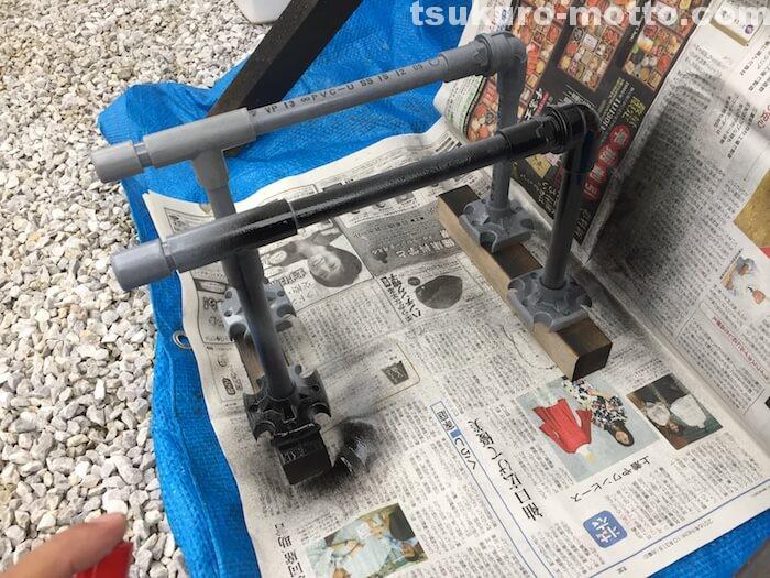 シェビーDIY　塩ビパイプ　基本塗装2