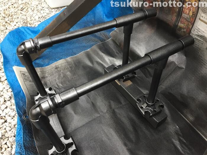 シェビーDIY　塩ビパイプ　メタリック塗装2