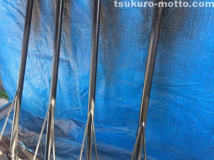 ダイニングテーブルDIY　鉄脚塗装3