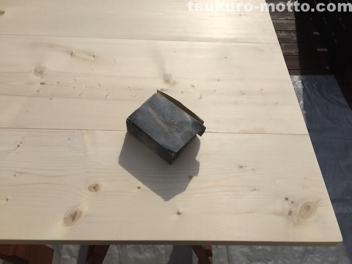 ダイニングテーブルDIY　天板仕上げ3