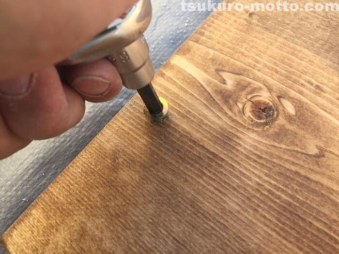 ビジネスラックリメイク　天板加工6