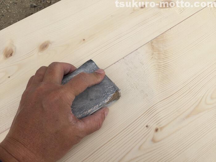 2100カウンターDIY　表面処理