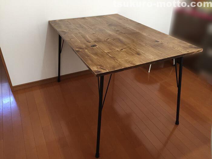 ダイニングテーブルDIY 完成1