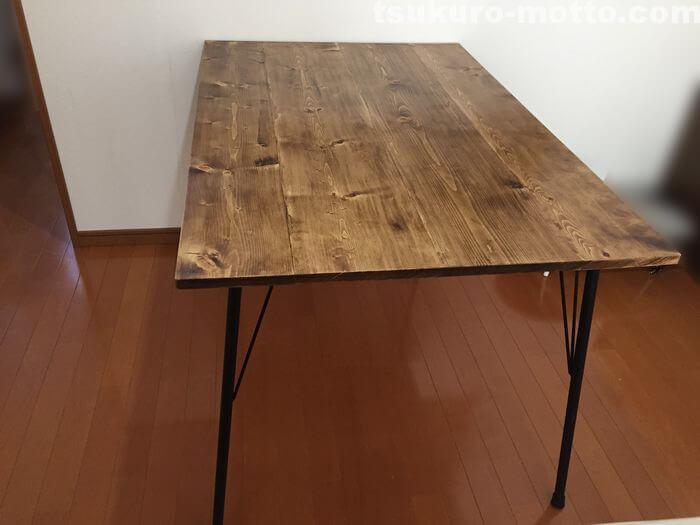 ダイニングテーブルDIY 完成1