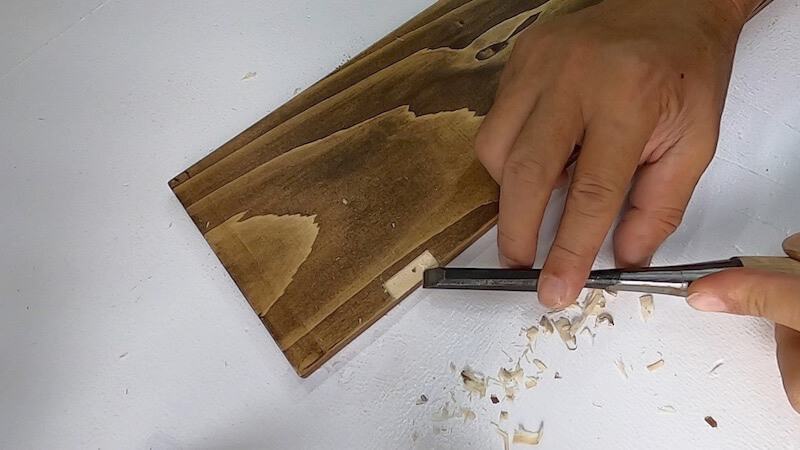 アイアンラダーミニテーブルDIY 製作29