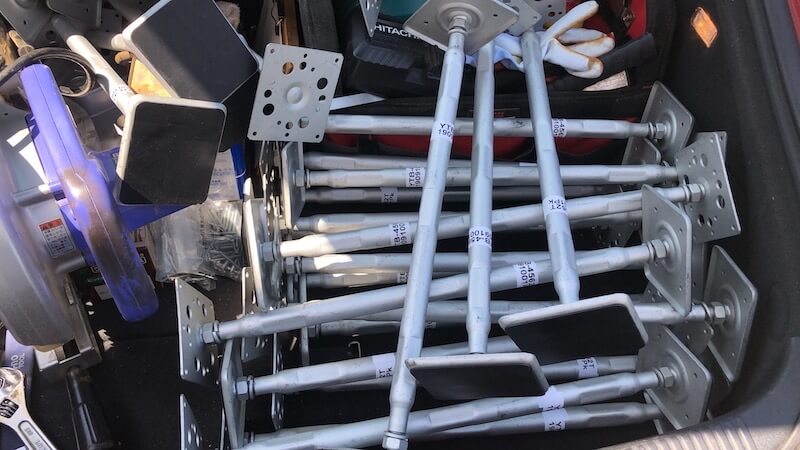 鋼製束ウッドデッキ 鋼製束設置2