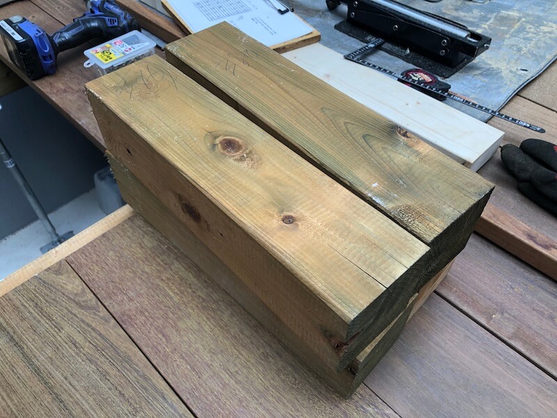 アイアンウッドデッキ製作 揺れ留め2