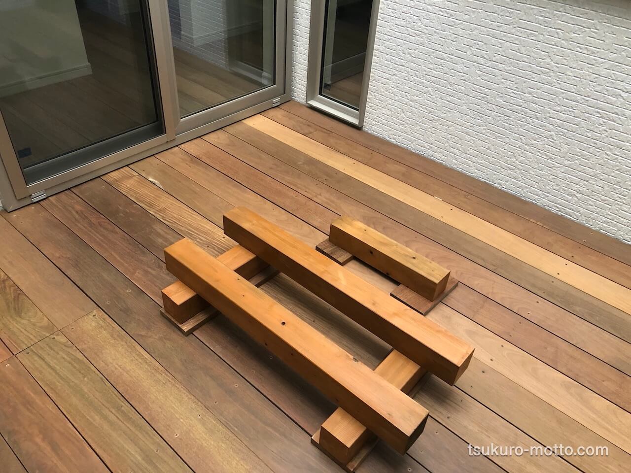 アイアンウッドデッキ製作 完成1