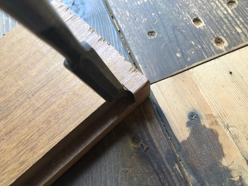 木製プランターDIY　２段目枠２