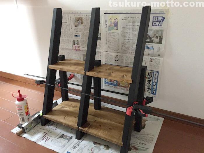 ラダー本棚DIY　組立7