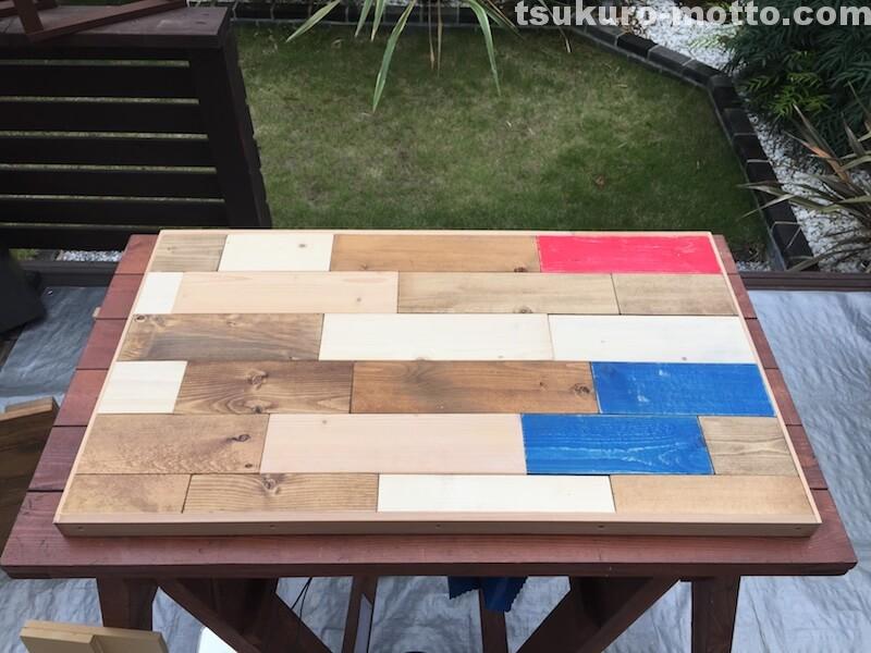 マニッシュ端材テーブルDIY　天板仕上げ6