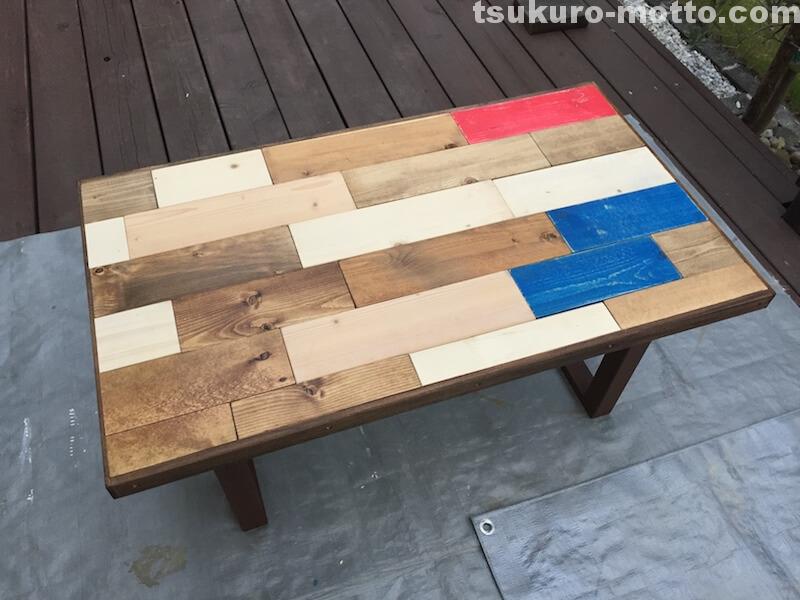 マニッシュ端材テーブルDIY　組立完了