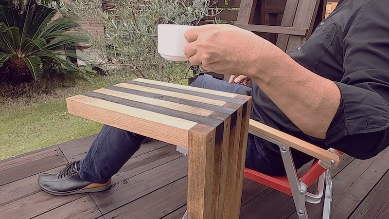 サイドテーブルDIY完成1