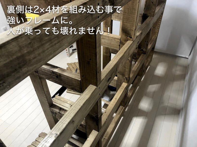 ハンガーパイプ付き男前収納DIY フレーム組立２