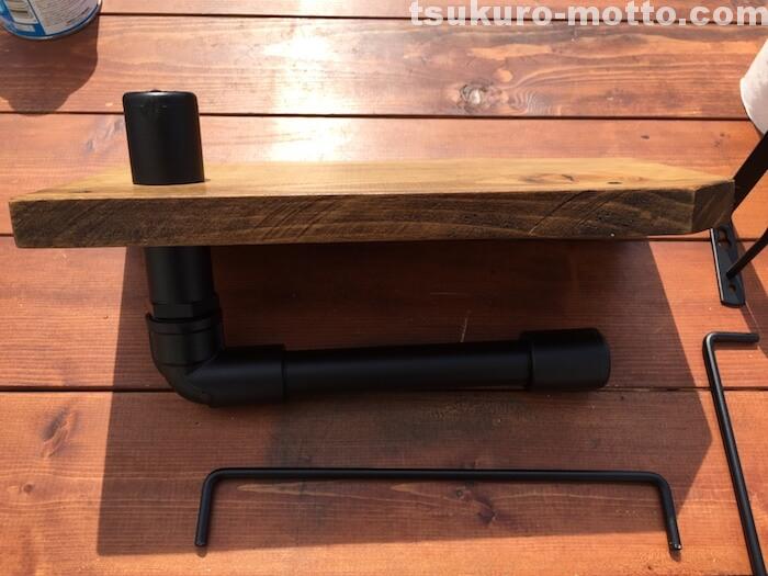 シングルトイレットペーパーホルダーDIY 全体の組み立て2