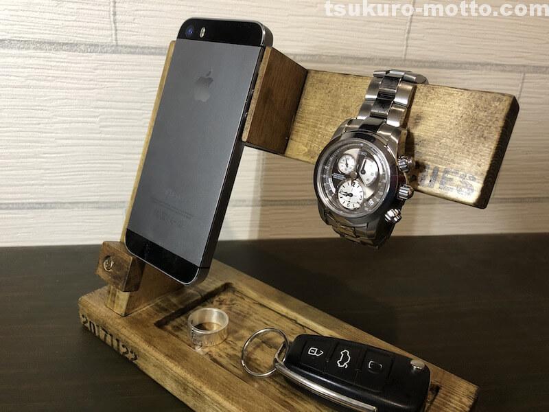 腕時計&スマホ ディスプレイスタンド　完成3